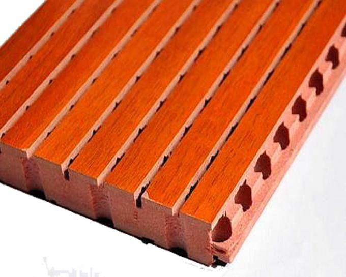 Moisture Proof Curved Wooden Grooved Acoustic Panel Music Studio