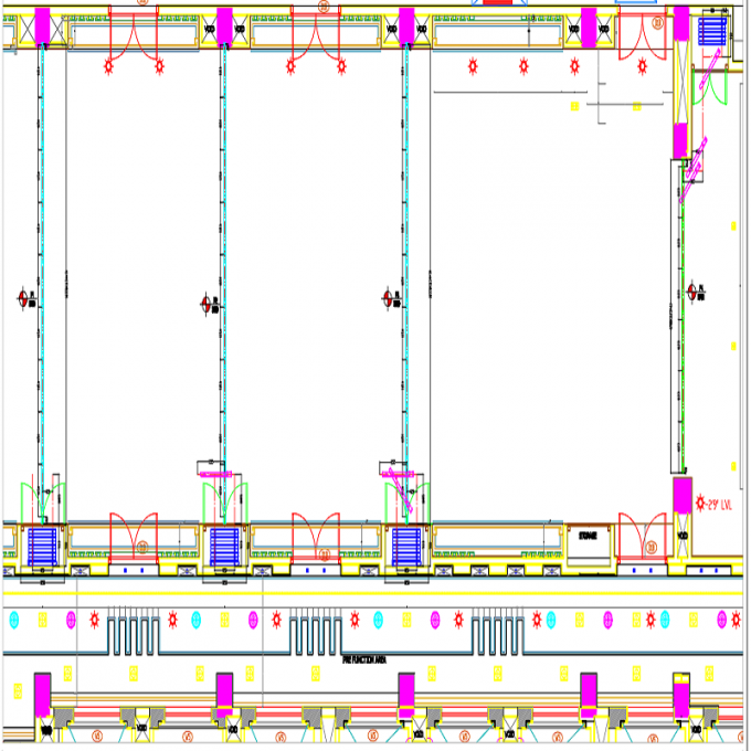 Modern Acoustic Operable Sound Proof Partitions Rockwool Infill 55 Kg/M3