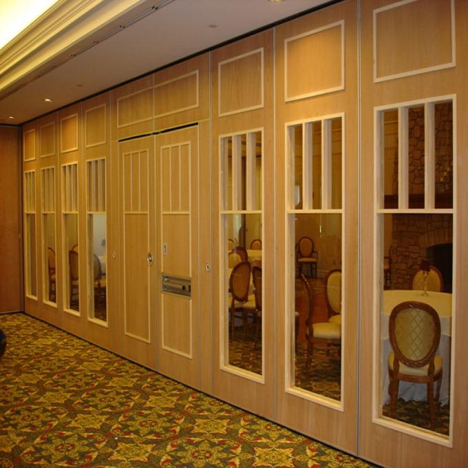 Modern Folding Dance Studio Soundproof Partition Wall With Pass Door