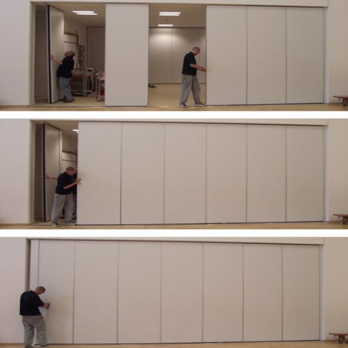 Acoustic Sliding Folding Partition Walls On Wheels / Meeting Room