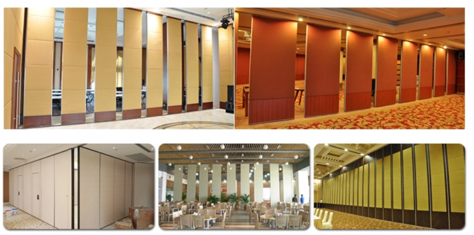 Conference Room Sliding Partition Wall With Aluminum Frame / Acoustic Room Divider