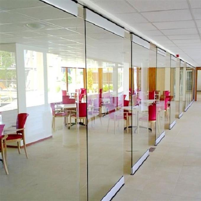 Frameless Glass Office Furniture Partitions Operable Walls For