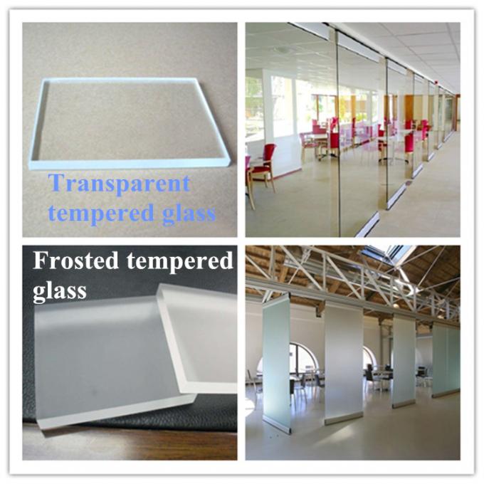 Folding Glass Partition Accessories Frameless Aluminium Glass Partition For Bathroom