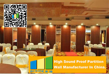 Aluminum Frame Wooden Operable Partition Wall Soundproofing For Banquet Room