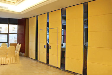 Hotel Wooden Acoustic Rolling Wall Partition With Sliding Doors