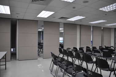 Custom Wooden Surface Movable Sliding High Office Partition Walls 85mm Width