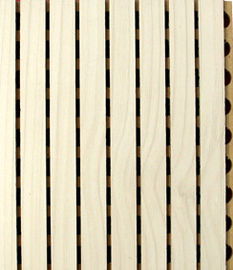Lightweight Decoration Wooden Grooved Acoustic Panel / Sound Absorbing Panels