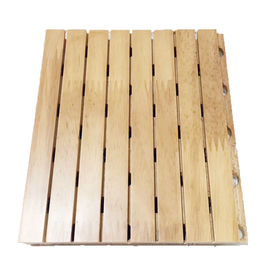 Sound Absorbing Board Fire Retardant Finished Function Room Wood Grooved Acoustic Panel