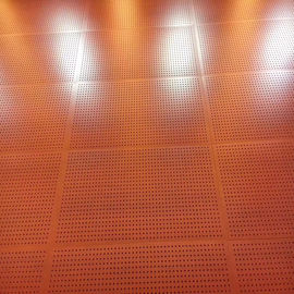 Sound Proofing Acoustic Perforated Ceiling Wall Covering Boards Orange