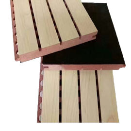 Polyester Fiber Wooden Sound Absorption Wall Panel / Acoustic Sheets Soundproofing