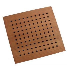 Fireproof Wooden Acoustic Perforated MDF Panels For Wall And Ceiling