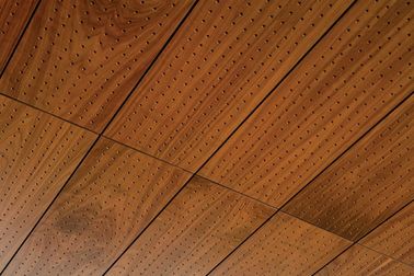 Customized 9 mm MDF Wooden Perforated Acoustic Absorption Panels Eco - Friendly