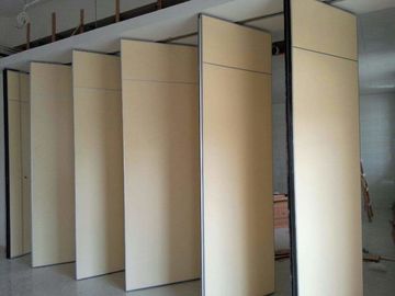 Movable Acoustic Soundproof Office Partition Folding Wood Doors 65 MM Thickness