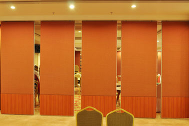 Acoustic Wooden Sliding Partition Walls For Function Room / Exhibition Hall