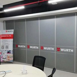 Fire Resistant Office Acoustic Plywood Partition Wall / Sliding Room Dividers