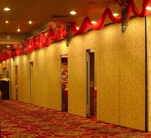 Soundproof Movable Hotel Sliding Partition Walls Floor to Ceiling 1200mm Width