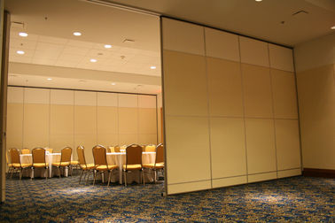 Wooden Operable Modular Acoustic Room Dividers For Ballroom 85 Mm Width