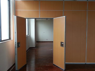 MDF Office Movable Wall Partitions Melamine Panel Type , Sliding Room Dividers