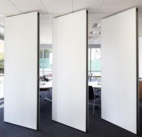 White Wooden Acoustic Partition Wall For Conference Room / Sound Proof Movable Wall Dividers