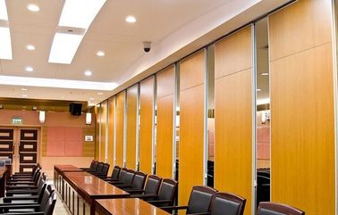 Melamine Surface Movable Banquet Hall Partition Wall , Sliding Acoustic Room Dividers