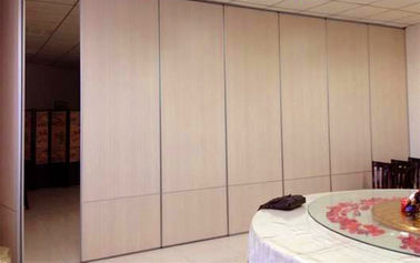 Banquet Hall Movable Wall Partitions , Melamine Surface Sliding Acoustic Room Divider