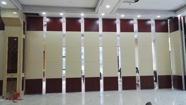 Soundproof Wood Mobile Sliding Partition Walls For Conference Hall Customized Color