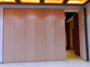 Height 4m Sliding Door Hanging Rollers Movable Partition Walls For Restaurant / Churches