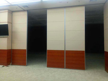 Aluminium Track Sliding Roller Conference Room Movable Partition Wall With Flexible System Leather Surface