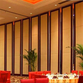 Sound Proof  Sliding Alumninium Track Roller Restaurant Partition Wall Panel Height 4m Commercial Furniture