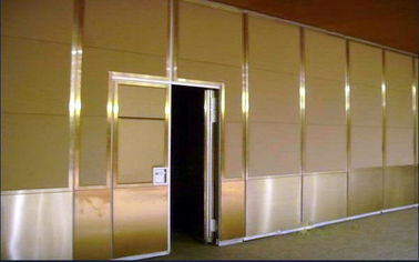 Sliding Hanging Track Roller Acoustic Partition Wall Plywood , Fabric , Leather Finished