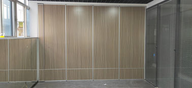 Satin Anodized Movable Partition Walls For School / Melamine Surface Sliding Wall Panels
