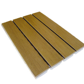 MDF Studio Auditorium Wooden Grooved Acoustic Panel / Sound Absorbing Wall Panels
