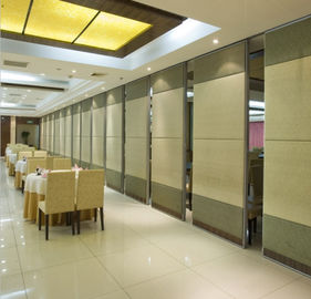 Sound Proof MDF Board Fabric Finish Movable Folding Partition Walls Commercial For Restaurant