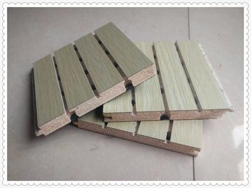 Custom Solid Wooden Grooved Acoustic Panel Sound Asorption Board For Music Room