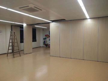 Acoustic Material Banquet Hall Folding Partition Walls With Sliding Aluminium Track Roller