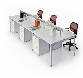 Customized Size Office Furniture Partitions / Wooden Modular Office Workstation