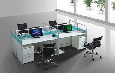 Anti - Water Office Furniture Partitions / 4 Person Office Workstation