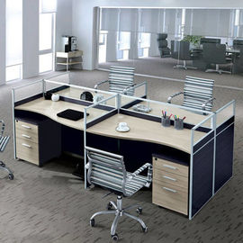 Interior Design Office Workstation Partition Veneer Finish Standard Size