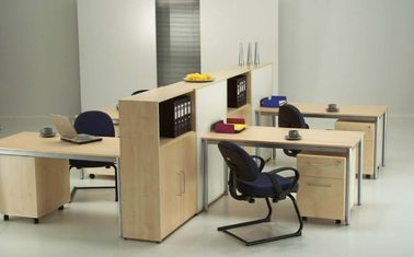 OEM Office Furniture Partitions , 6 Seater Office Workstation With Side Cabet