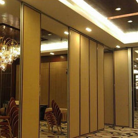 Aluminum Profile Wooden Panels Movable Partition Wall For Hotel 3 Years Warranty
