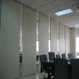 Wood Folding Decoration Movable Partition Walls On Wheel For Art Gallery / Office Room