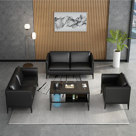 Elegant Office Furniture Partitions / Meeting Room Leather Chair Set
