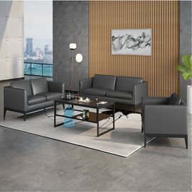 Elegant Office Furniture Partitions / Meeting Room Leather Chair Set