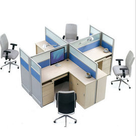 1200mm Height Sound Proof Office Furniture Partitions Matched Front Screen , Side Cabinets