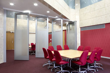Exterior And Interior Sliding Folding Glass Partition Walls For Office / Factory