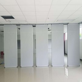 Acoustic Sliding Folding Partition Walls On Wheels / Meeting Room Partition Walls