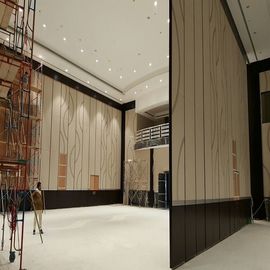 Acoustic Sliding Folding Partition Walls On Wheels / Meeting Room Partition Walls