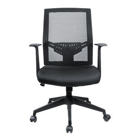 High Back Black Mesh Office Chair / Ergonomic Swivel Chair With Headrest