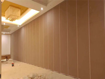 OEM Acoustic Partition Wall 85 MM Demountable Separation Shutter Removable Sliding Wooden Panels