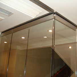 Sliding Partition Walls Glass Partition Top And Bottom Frameless Glass Movable Partition For Balcony